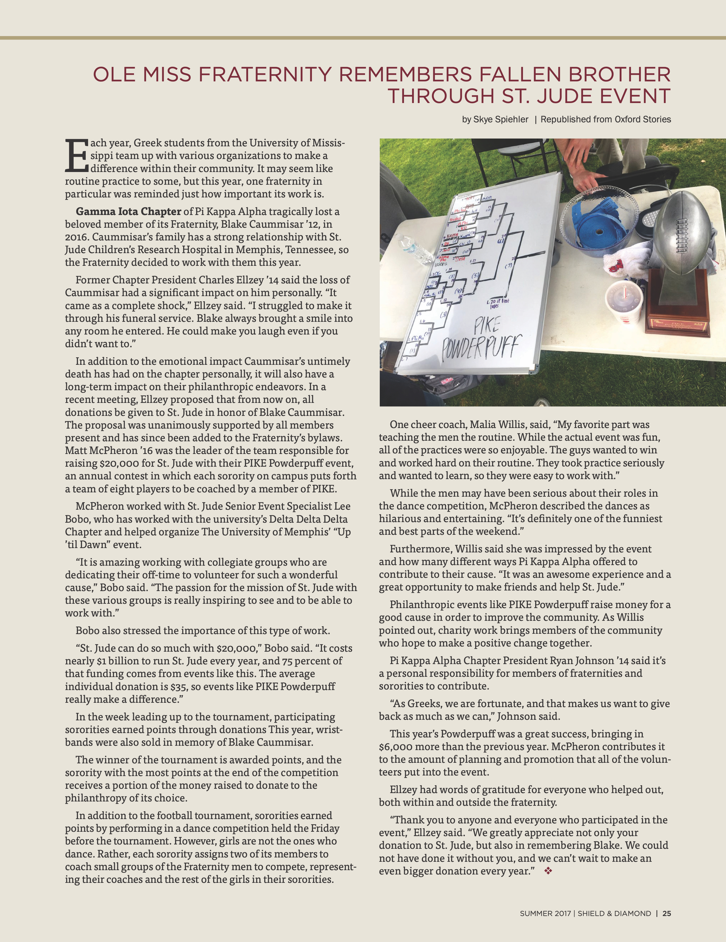 Ole Miss Fraternity Remembers Fallen Brother Through St. Jude Event